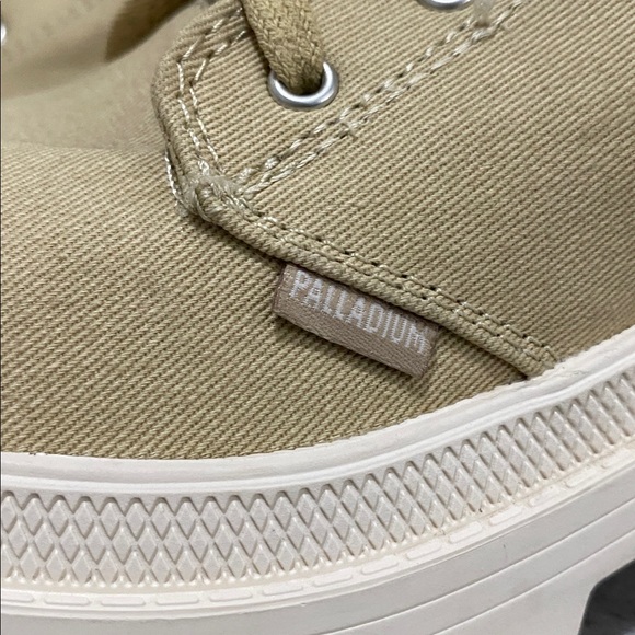 Palladium Beige Lace-Up High Top Athletic Boots Size 7 - Picture 9 of 16